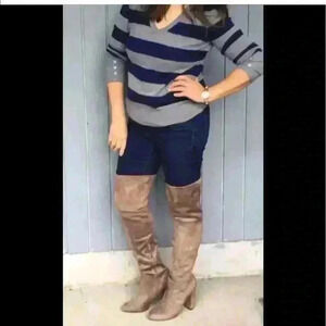 NWOT Target Brand Over the Knee Nude Boots Sz 6.5